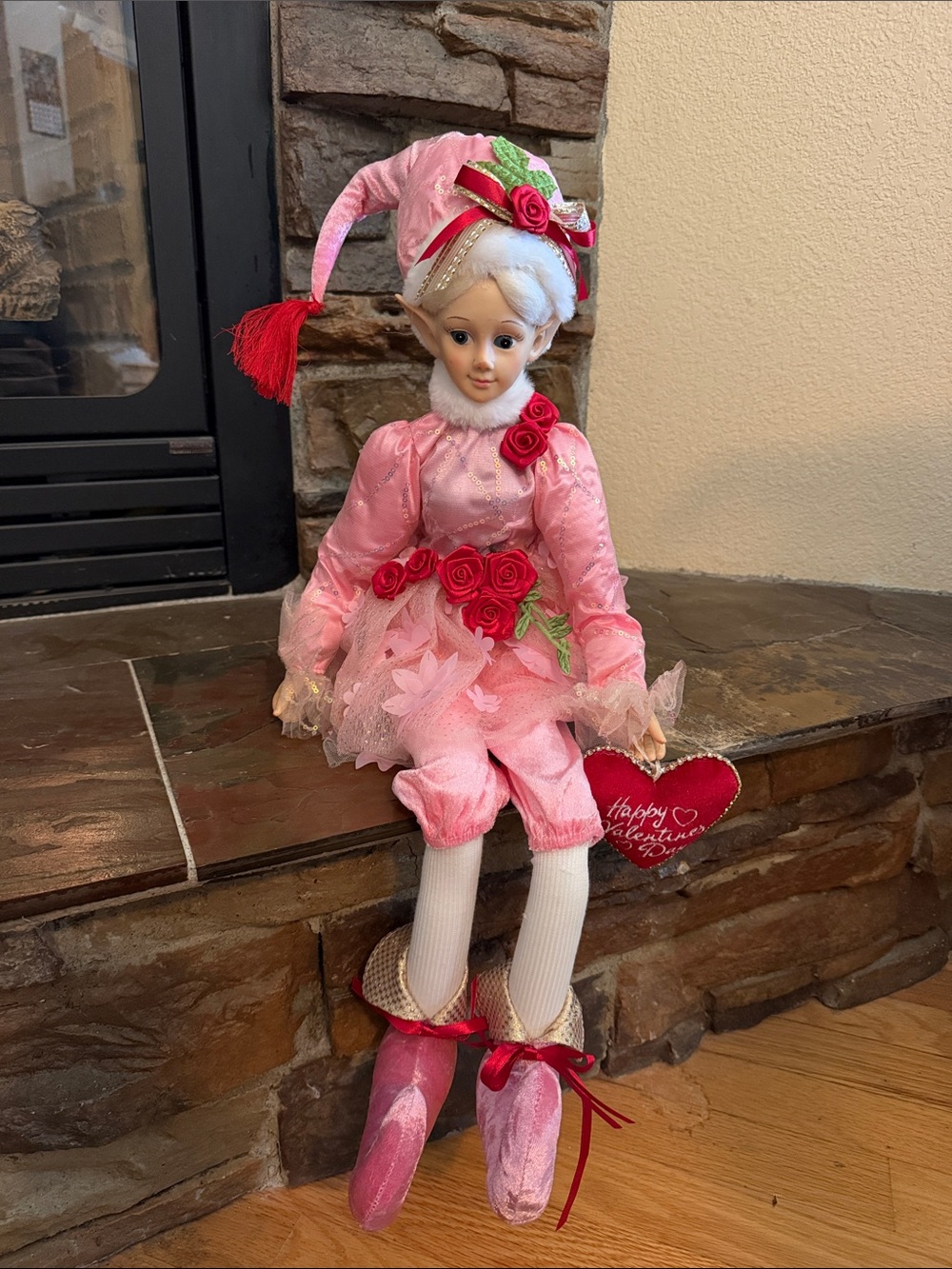 Cynthia Rowley Pink Valentine Elf Doll